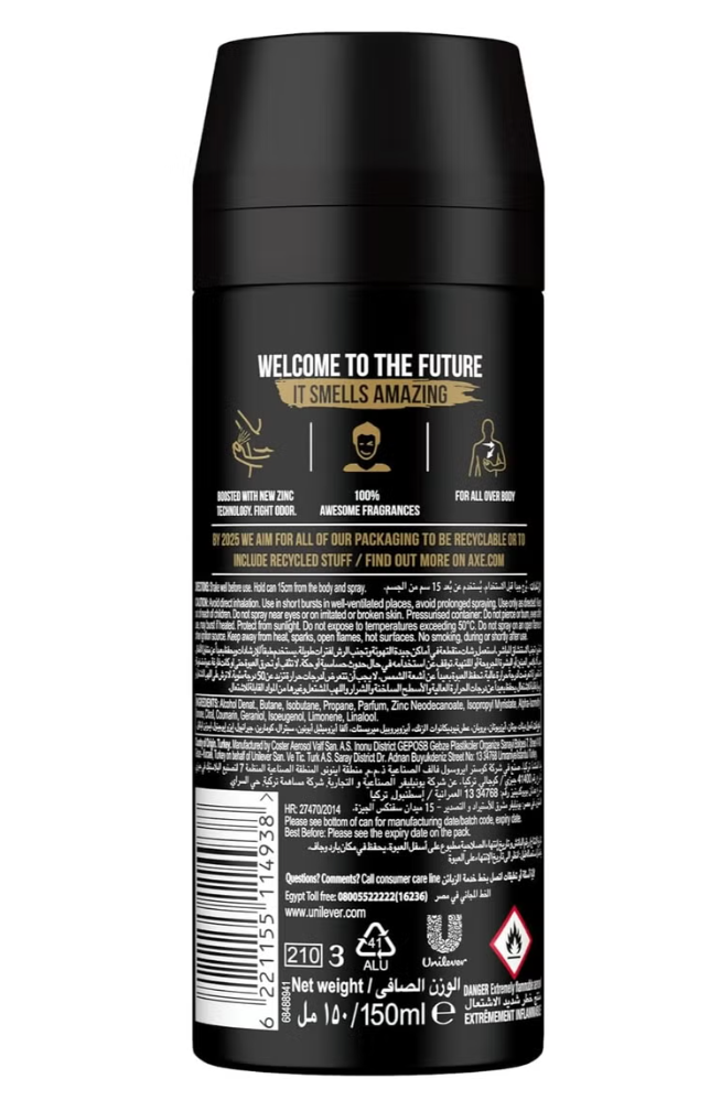 Axe Body Spray for Men Gold Temptation