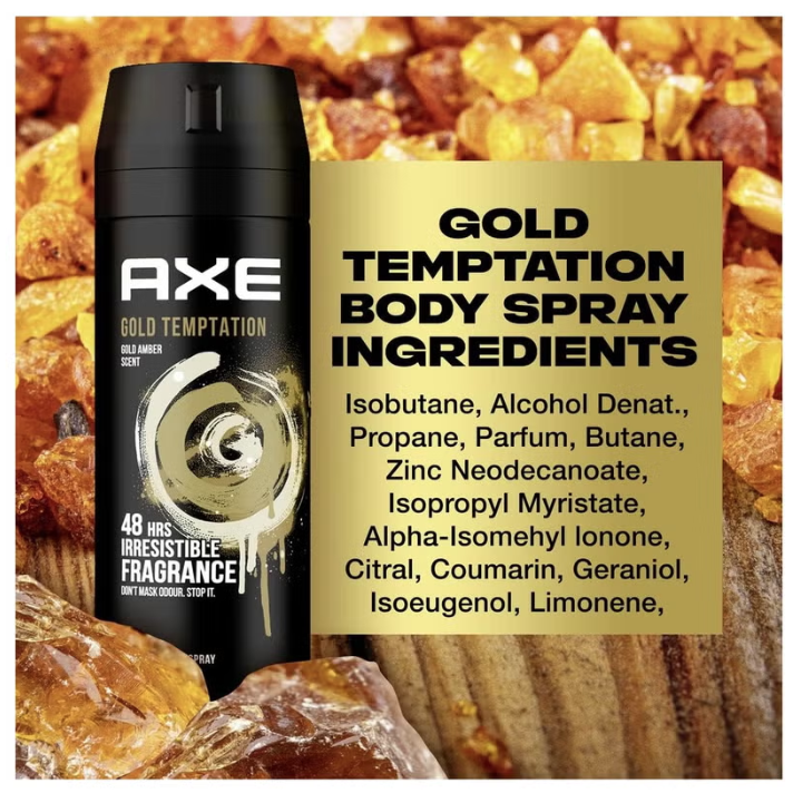 Axe Body Spray for Men Gold Temptation