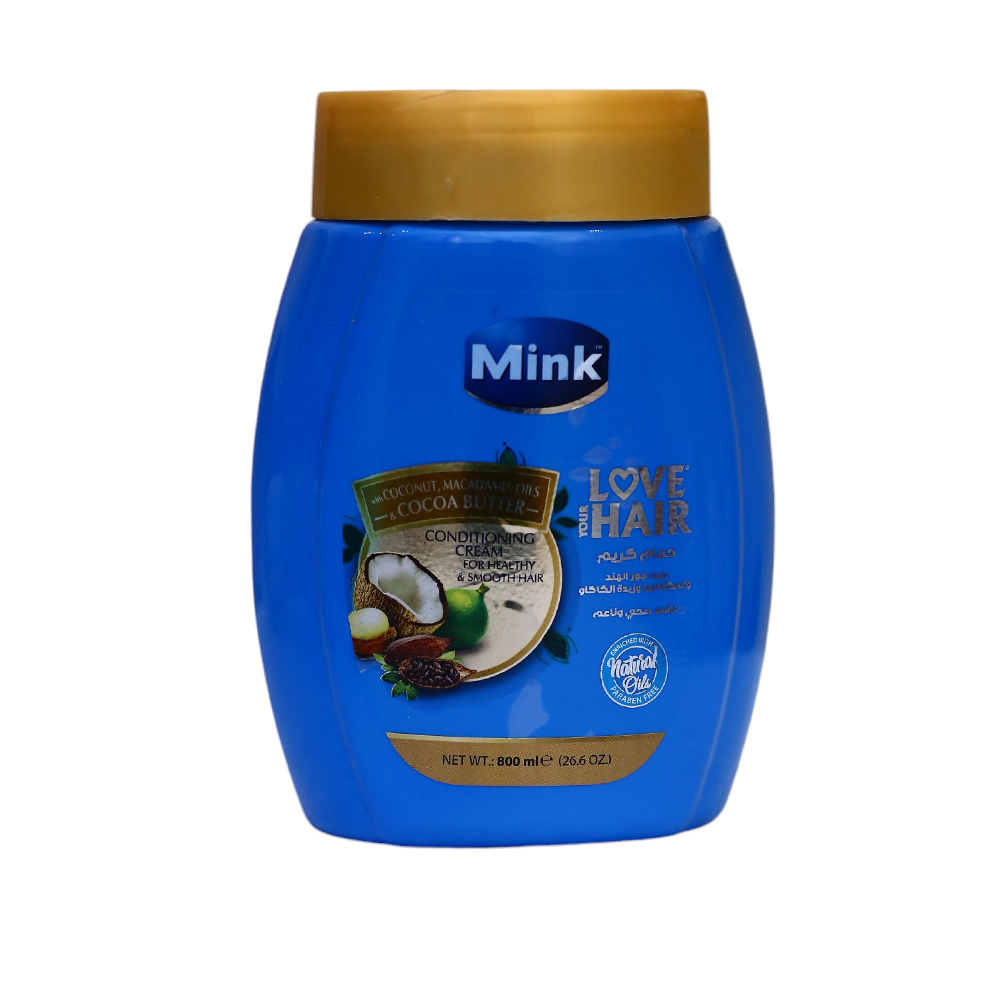 Mink Love Your Hair Conditioning Cream with Coconut, Macadamia Oils and Cocoa Butter