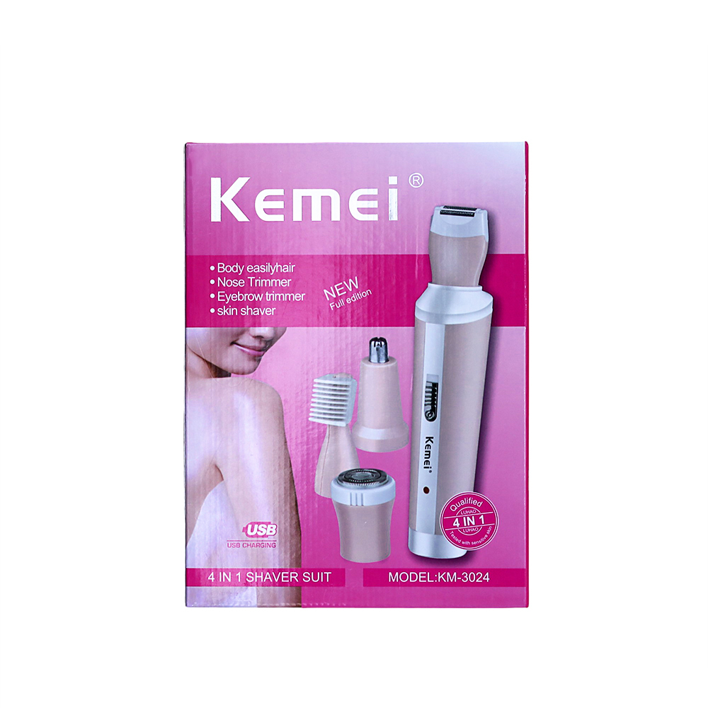 Kemei KM-3024 Multi-usage 4in1 Hair Remover wet & dry for Women