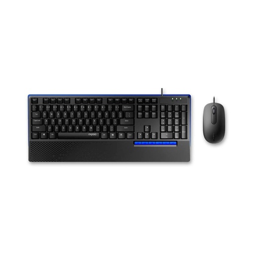 Rapoo Wired USB Mouse and keyboard Black